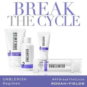 Complete/unused Rodan & Fields Unblemish regimen ✨